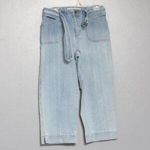 Sonoma light denim cropped belted jeans